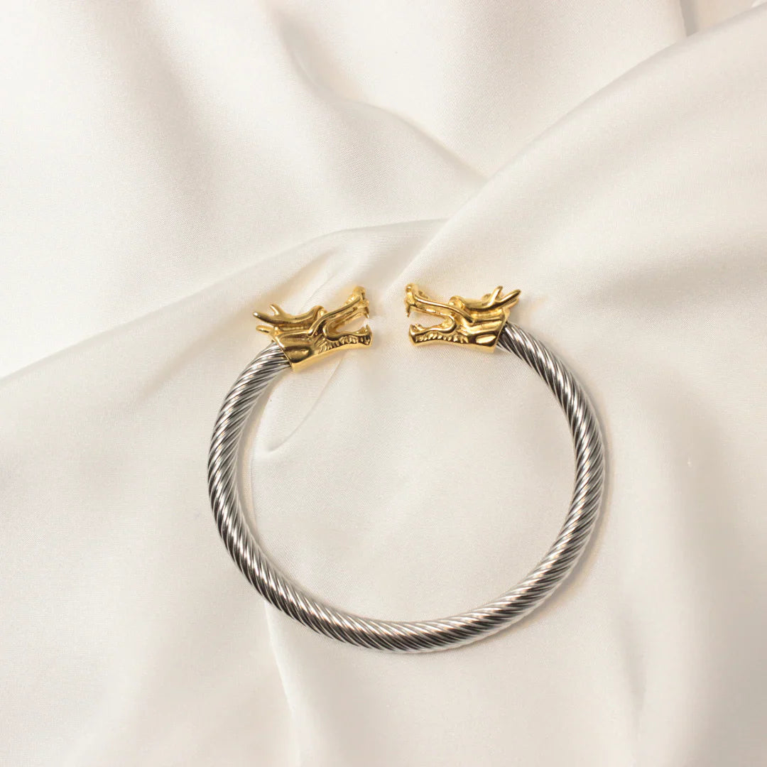 DRAGON FIRE SILVER & GOLD BRACELET