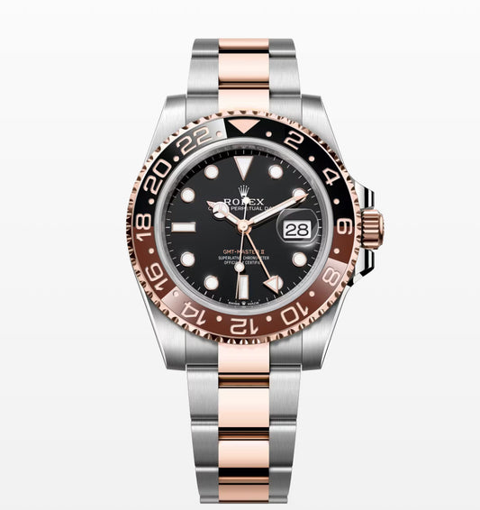 Rolex GMT Master II Stainless Steel and Rose Gold ''Root Beer'' Men's Watch