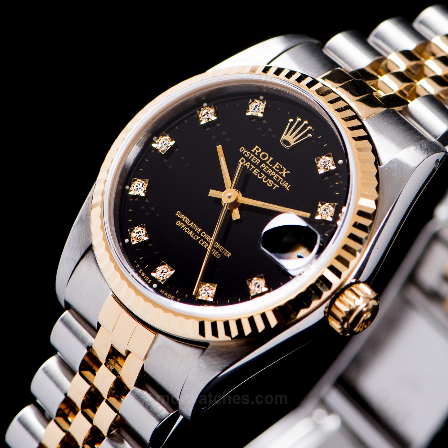 Rolex Date Just Two Tone Brown Dial Men's Watch