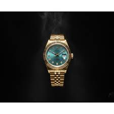 Rolex Date Just Two Tone Tiffany Blue Dial Men's Watch