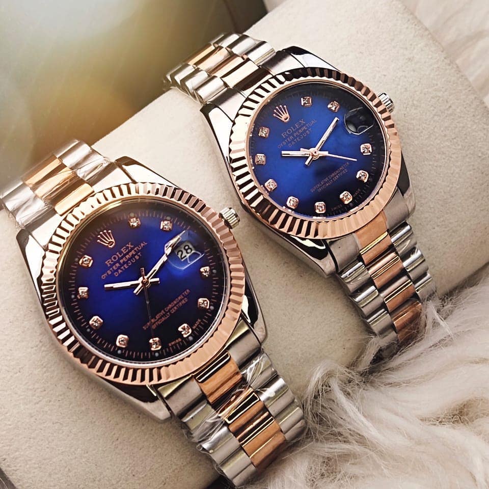 Premium Day Date Two Tone Couple Watches