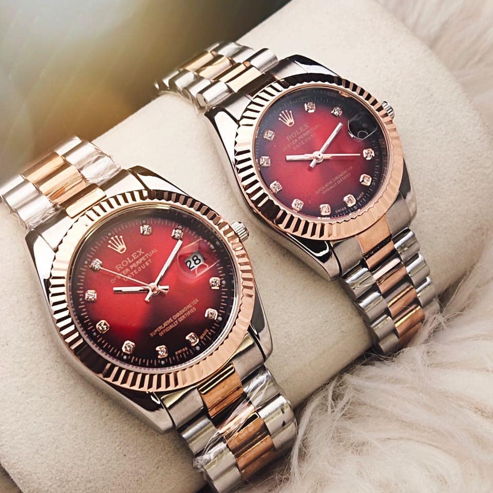 Premium Day Date Two Tone Couple Watches