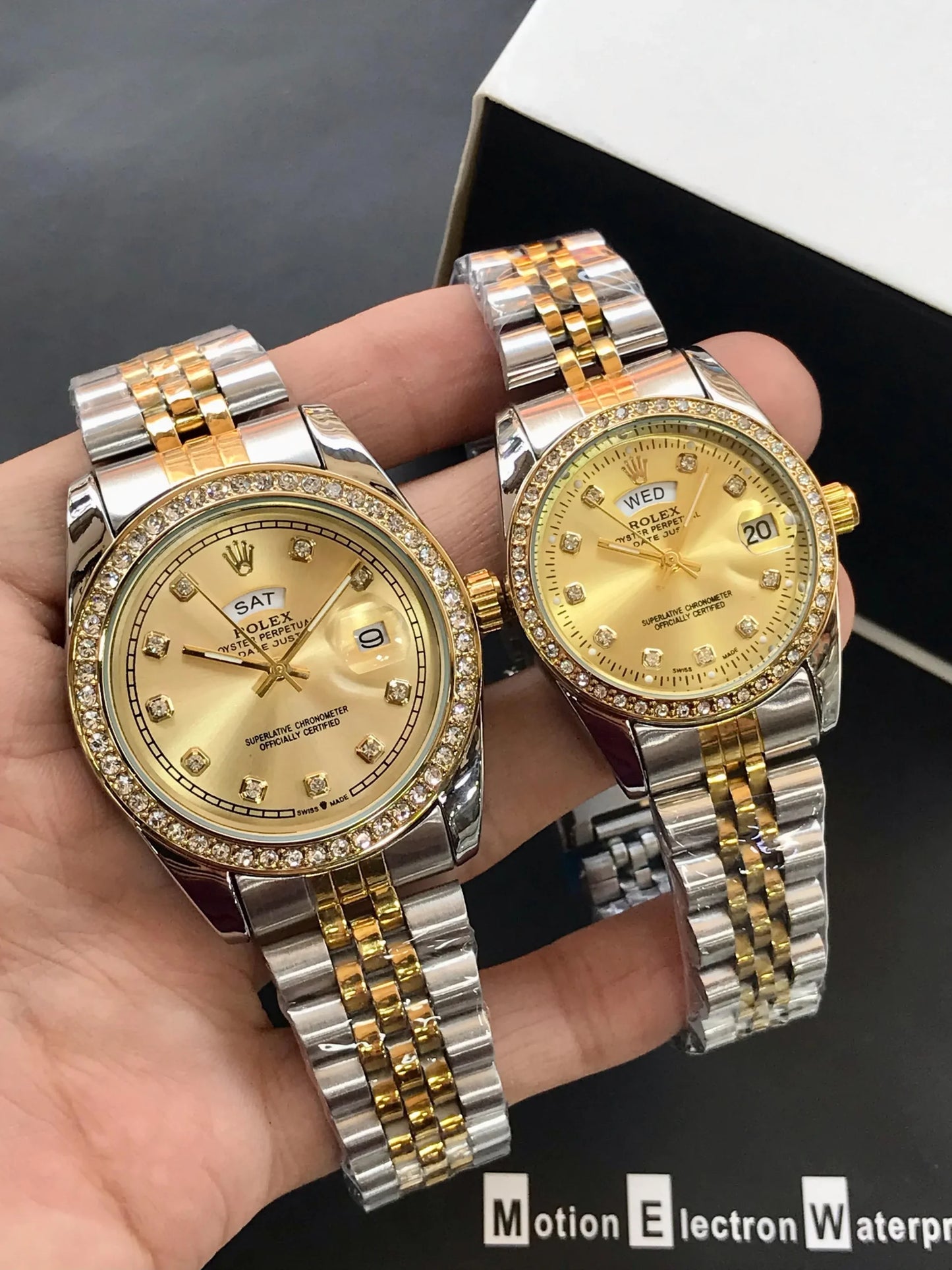 Premium Day Stone Couple Watches