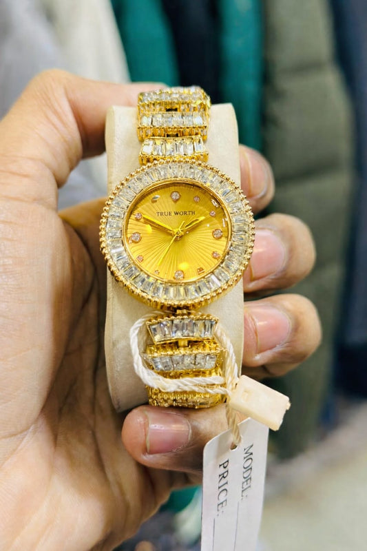 True Worth Ladies Stone Watch