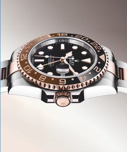 Rolex GMT Master II Stainless Steel and Rose Gold ''Root Beer'' Men's Watch