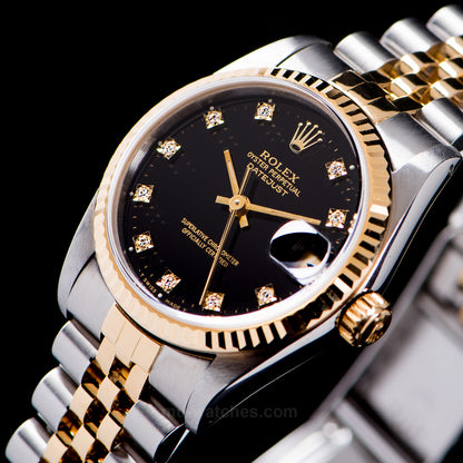 Rolex Date Just Two Tone Brown Dial Men's Watch