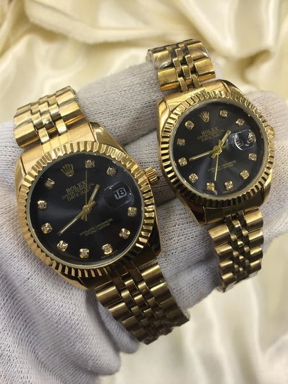 Premium Day Date Two Tone Couple Watches