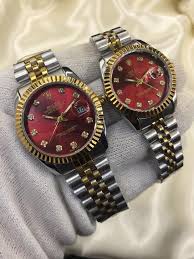 Premium Day Date Two Tone Couple Watches